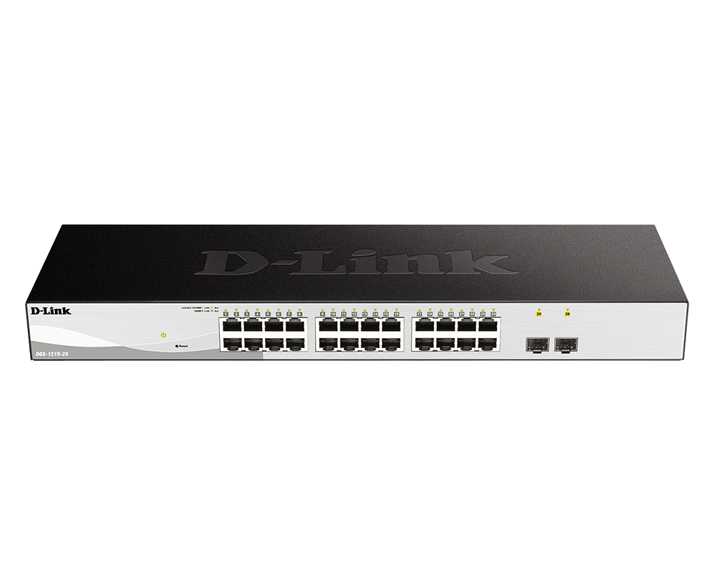 D Link 26 Port (24 PoE+) Gigabit Smart Managed Switch - DGS-F1210-26PS-E