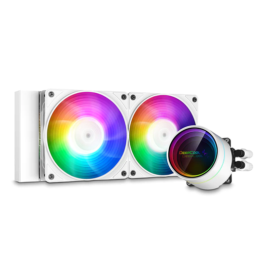 Deepcool Castle 240mm CPU Liquid Cooler - 240EX A-RGB WH