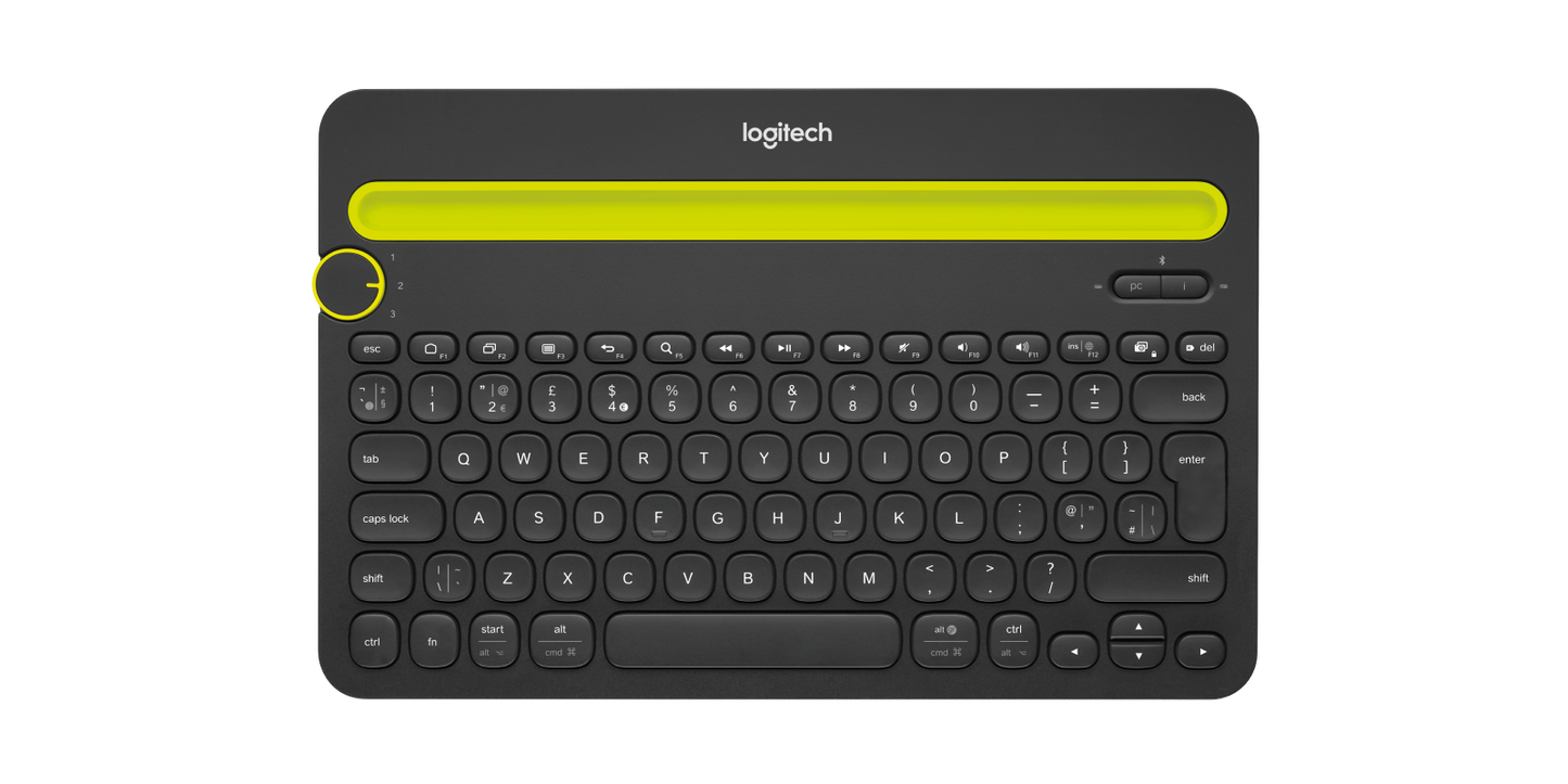 Logitech K480 Bluetooth Multi Device Keyboard Black