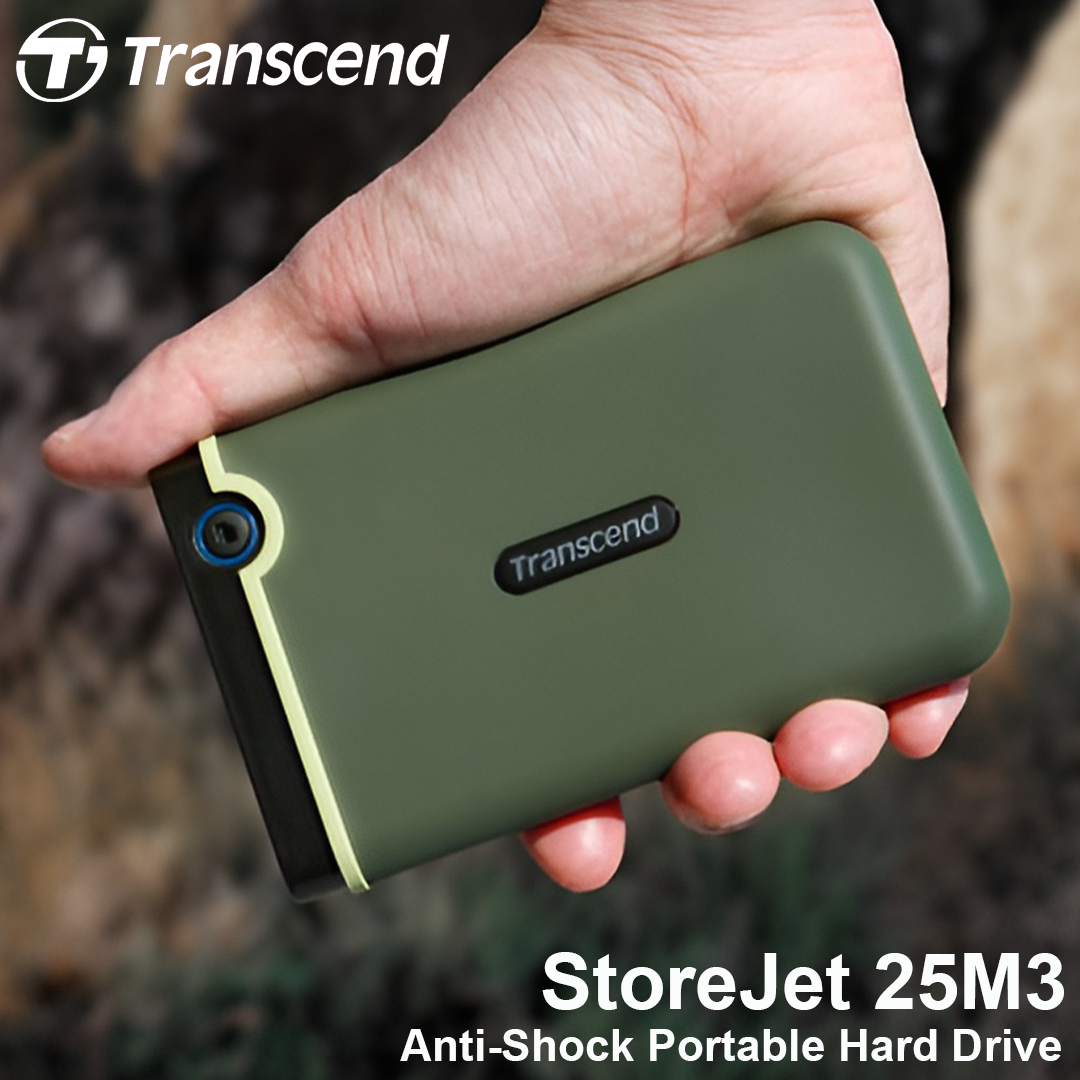 Transcend StoreJet 25M3 4TB Portable Hard Drive - Military Green