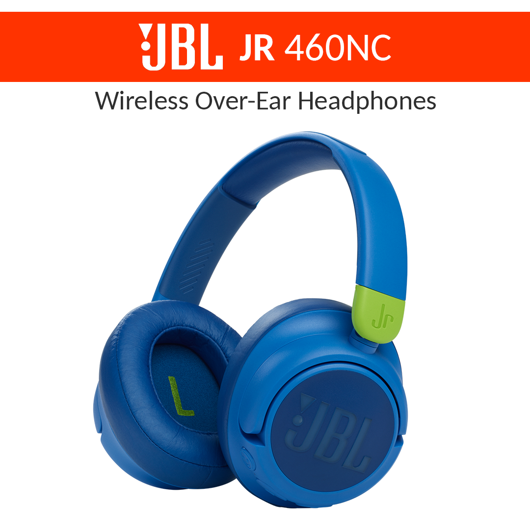 JBL JR 460NC | Kids Wireless over-ear Noise Cancelling Headphones - Blue