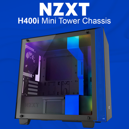 NZXT H400I Mini Tower Chassis - Black Blue