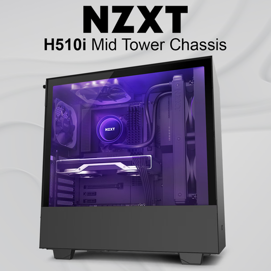 NZXT H510i Mid Tower Chassis - Black Black