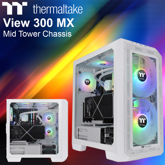 Thermaltake View 300 MX Mid Tower Chassis - Snow