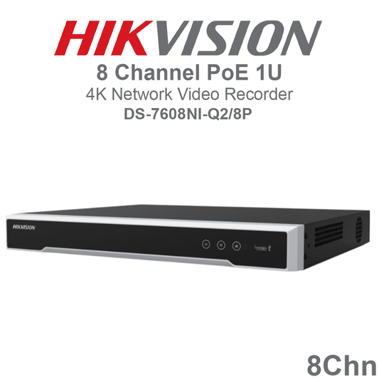 Hikvision 8 Channel 1U 4K PoE NVR