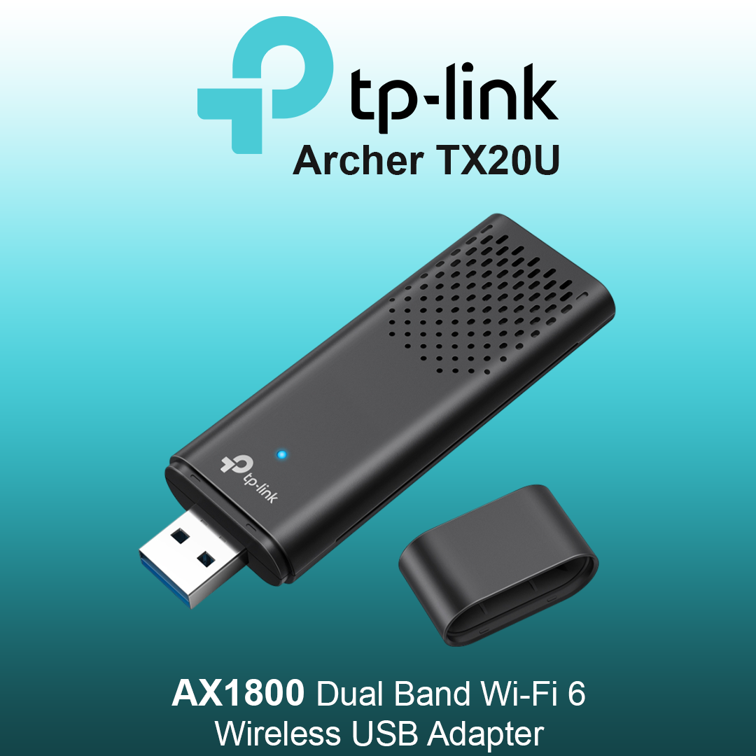 TP Link AX1800 Dual Band WiFi 6 USB Adapter - Archer TX20U