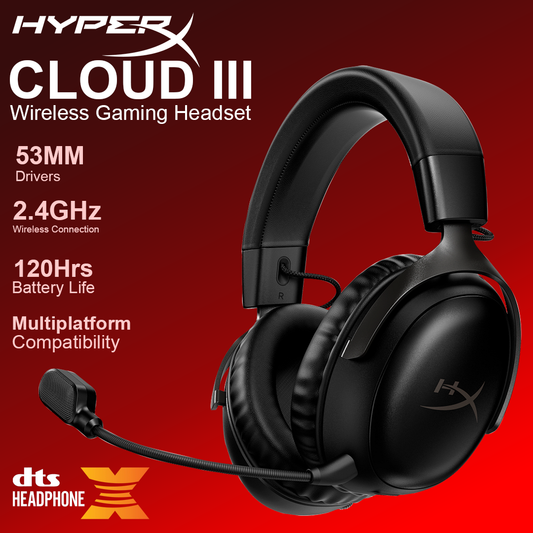 HyperX Cloud III Wireless Gaming Headphones - Black | Cloud 3