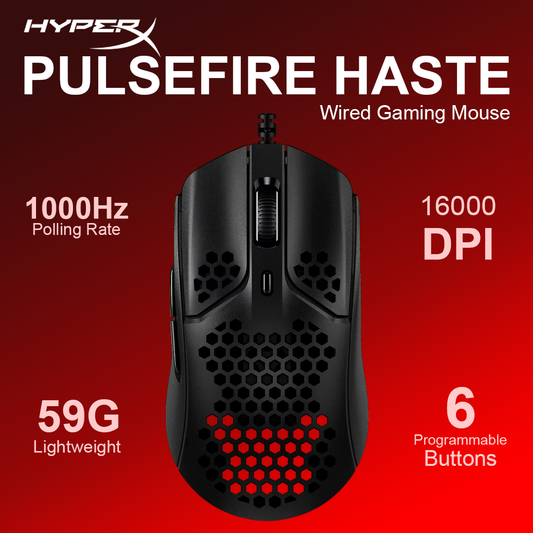 HyperX PulseFire Haste Wired Gaming Mouse - Black