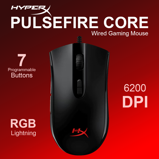 HyperX PulseFire Core Wired Gaming Mouse - Black