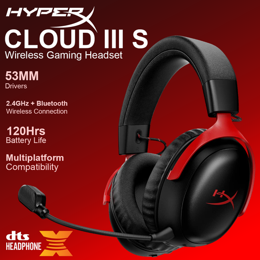 HyperX Cloud III S 3S Wireless Headphones - Black