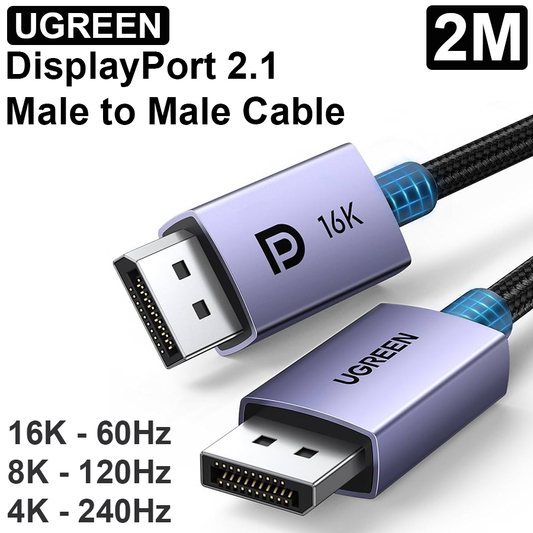 DisplayPort 2.1 Male to Male Cable - 2M - 55568