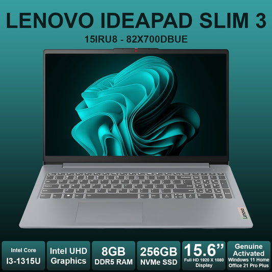 Lenovo IdeaPad Slim 3 15.6" I3 13th 8GB RAM 256GB NVMe Laptop
