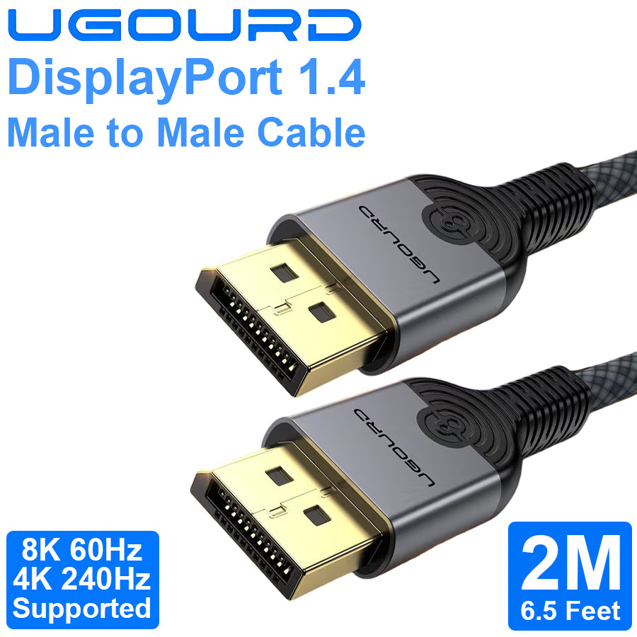 DisplayPort 1.4 Male to Male 4K 240Hz Braided Cable - 2M | DP 1.4