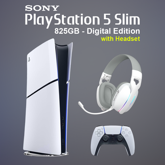 Sony PlayStation 5 Slim 825GB Console - Digital Edition & Wireless Headset