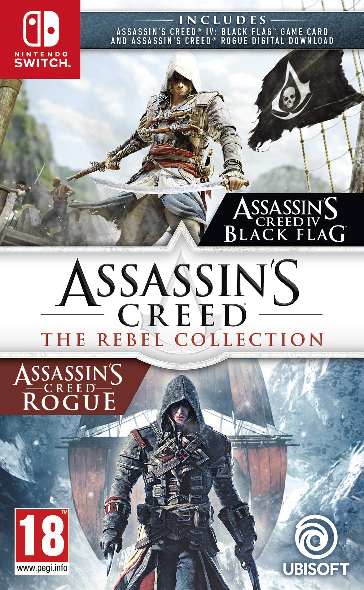 Assassin's Creed the Rebel Collection - Nintendo Game (Includes: Assassin's Creed IV Black Flag & Rogue)