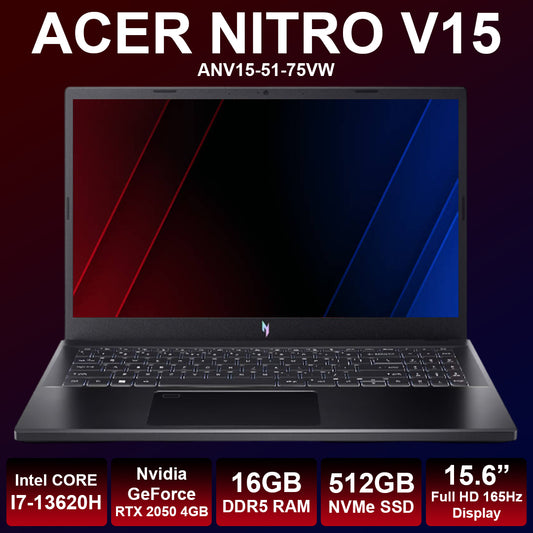 Acer Nitro V15 15.6" I7 I3th 16GB RAM 512GB NVMe RTX 2050 Laptop
