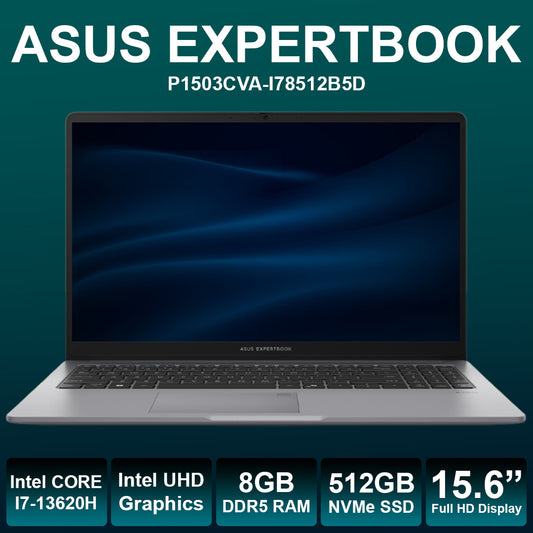 Asus ExpertBook P1503CVA 15.6" I7 13th 8GB RAM 512GB NVMe Laptop