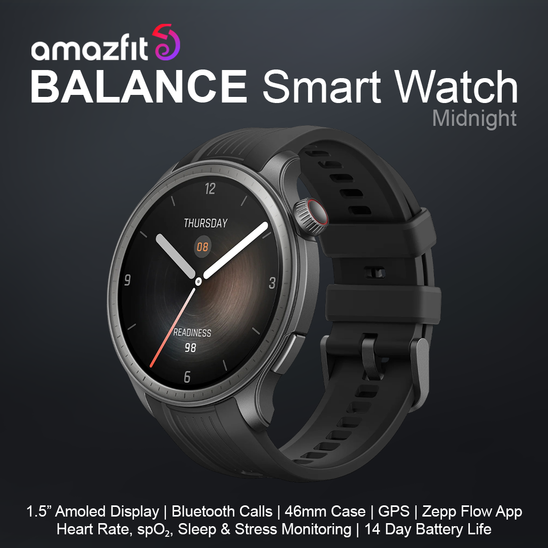 Amazfit Balance 46mm Smart Watch - Midnight