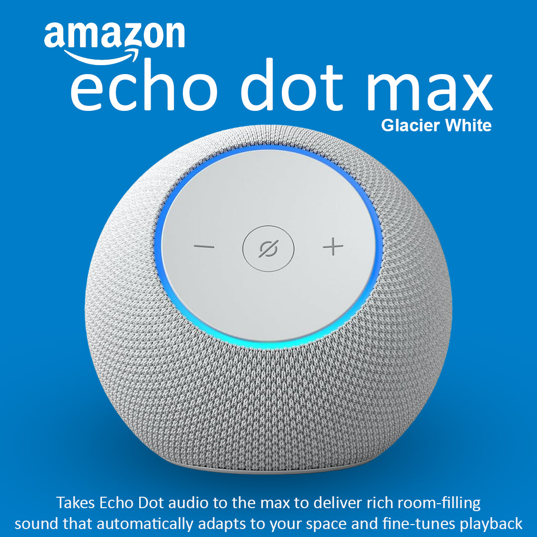Amazon Echo Dot Max Voice Assistant Speaker - Glacier White
