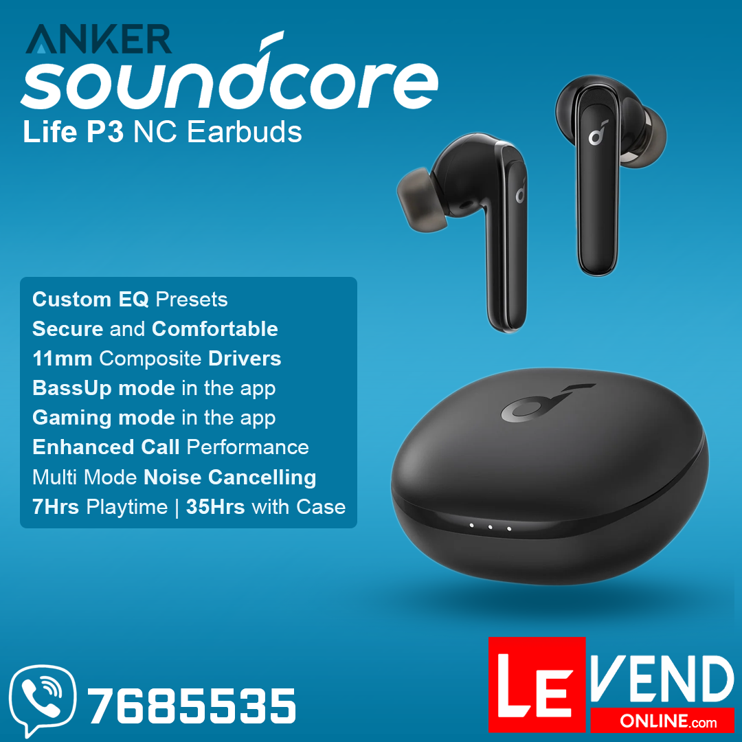 Anker Soundcore Life P3 True Wireless NC Earbuds - Black