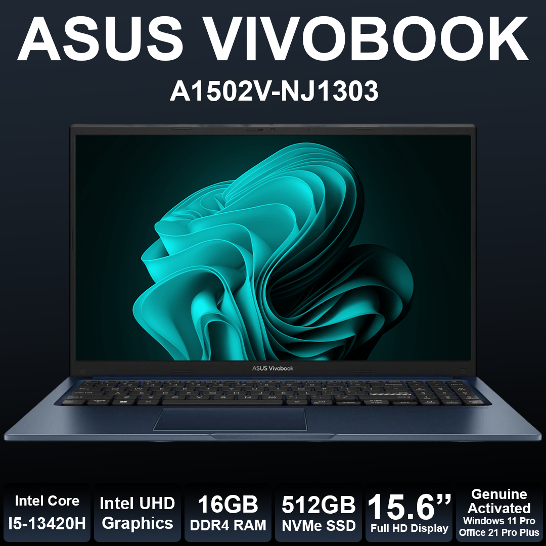 Asus VivoBook A1502V 15.6" Core I5 13th 16GB RAM 512GB NVMe Laptop