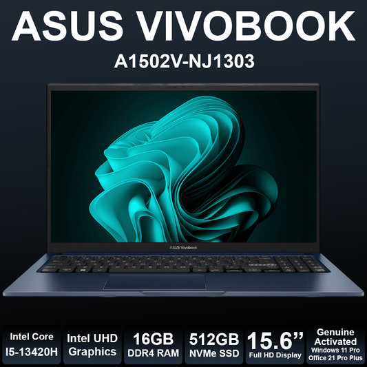 Asus VivoBook A1502V 15.6" Core I5 13th 16GB RAM 512GB NVMe Laptop
