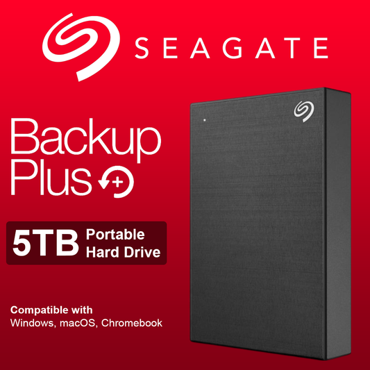 Seagate Backup Plus 5TB External Portable Hard Drive (Black)