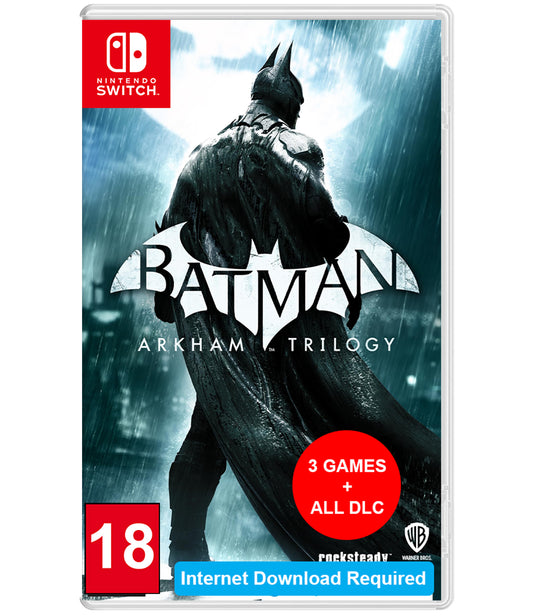 Batman Arkham Trilogy - Nintendo Game (Includes: 3 Games + All DLC)