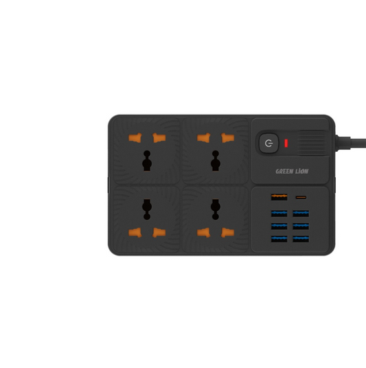 4 Way Universal Power Extension Board with (7x USB A / 1x USB C) - 2M