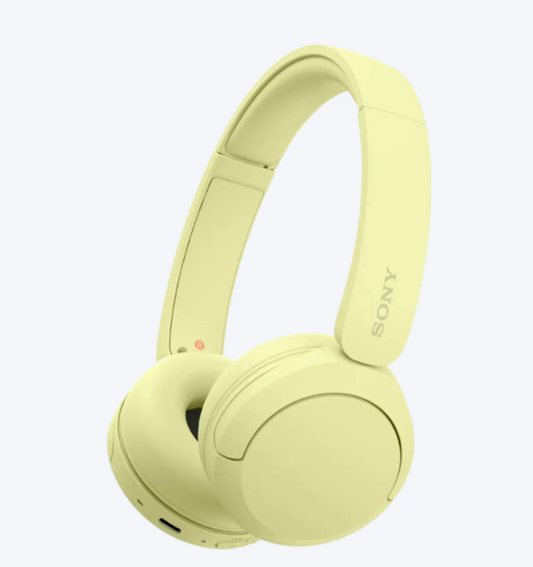 Sony WH-CH520 Bluetooth On-Ear Headphones with Mic - Yellow