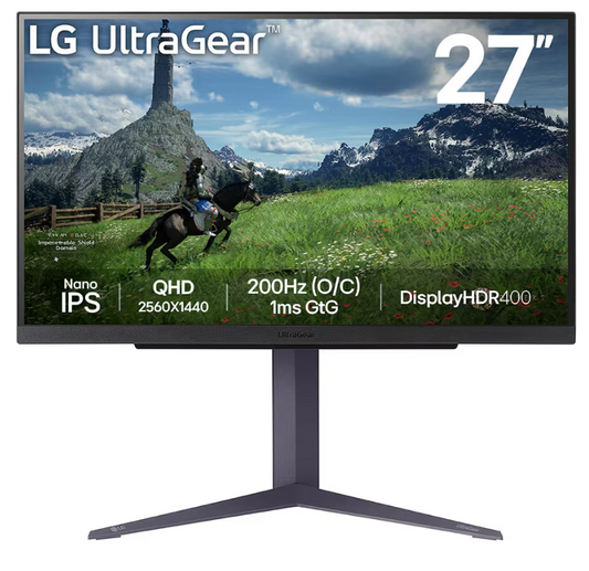 LG UltraGear 27 Inch 180hz Quad HD Monitor - 27GS85Q-B