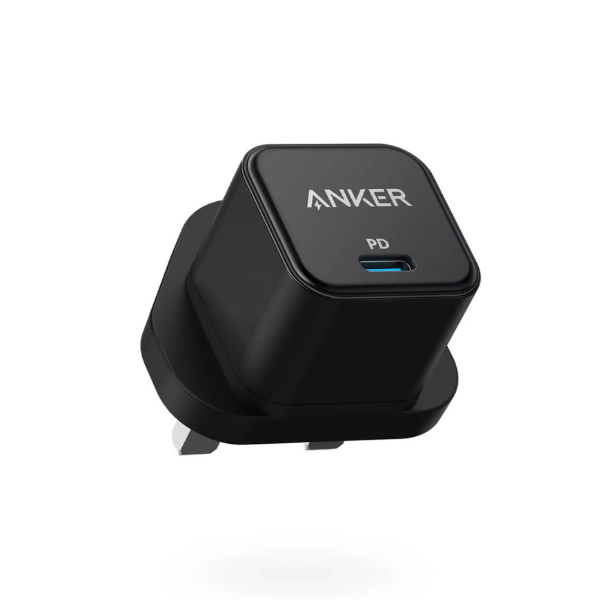 Anker PowerPort III 20W USB C PD Charging UK Power Adapter - Black - A2149K12
