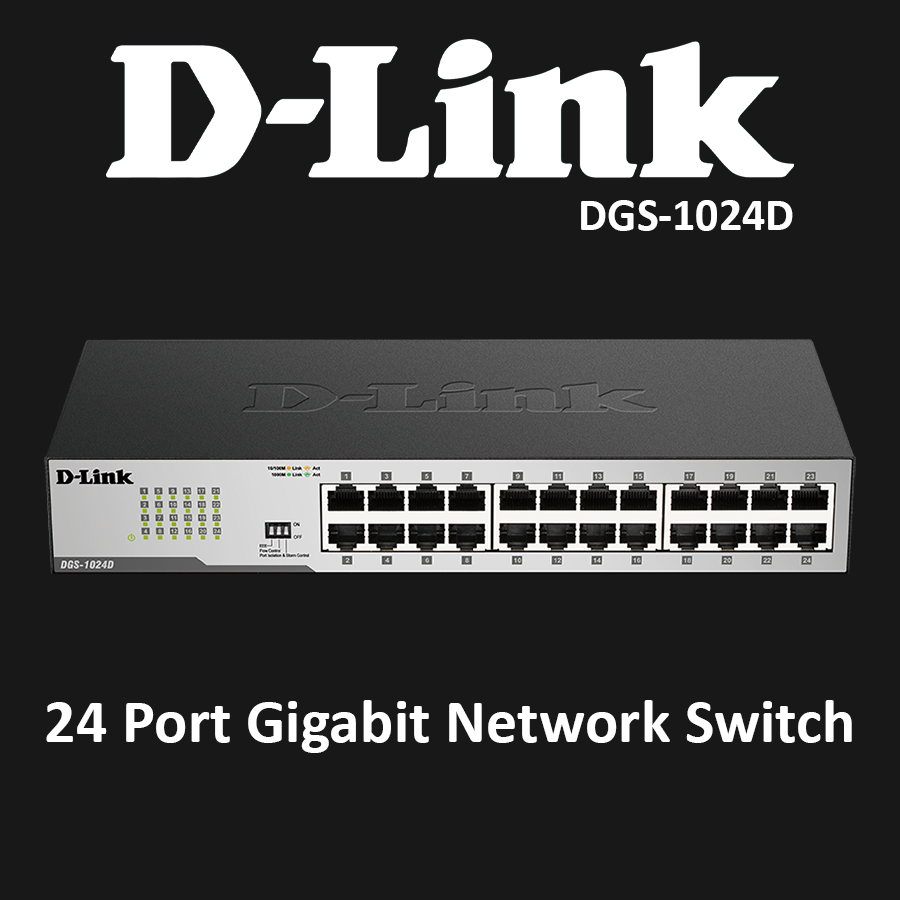 D Link 24 Port Gigabit Network Switch - DGS-1024D