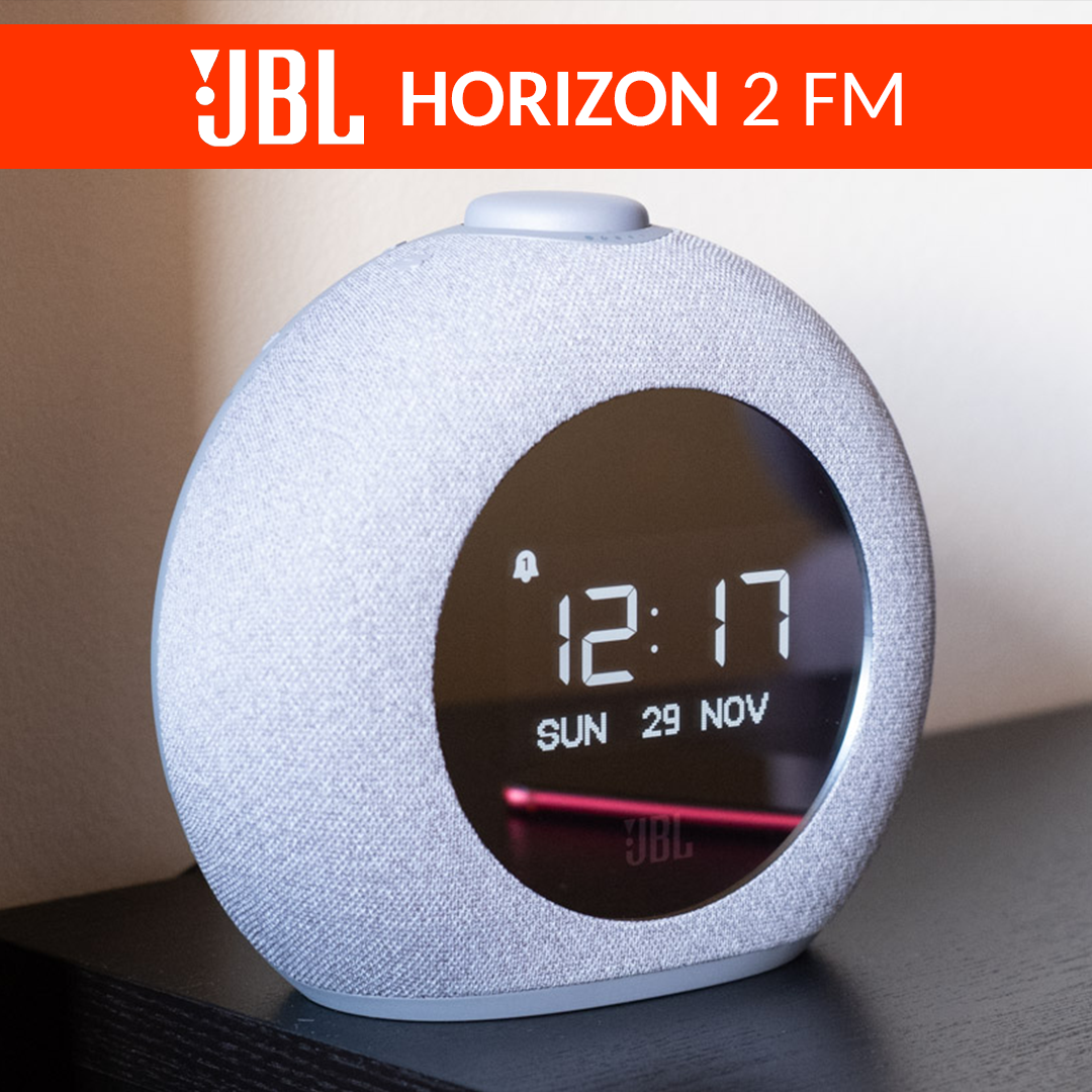 JBL Horizon 2 FM | Bluetooth clock radio speaker with FM - Gray