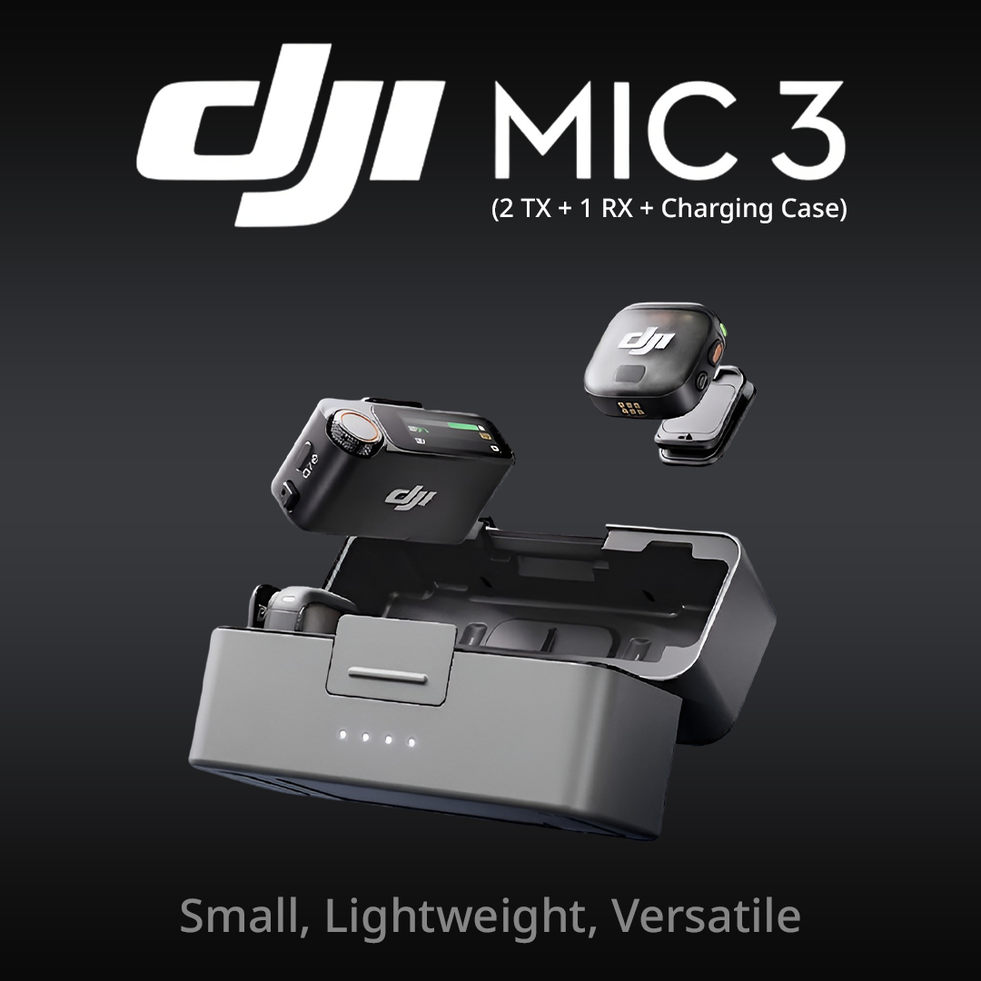 DJI Mic 3 - Compact Wireless Lavalier Microphone
