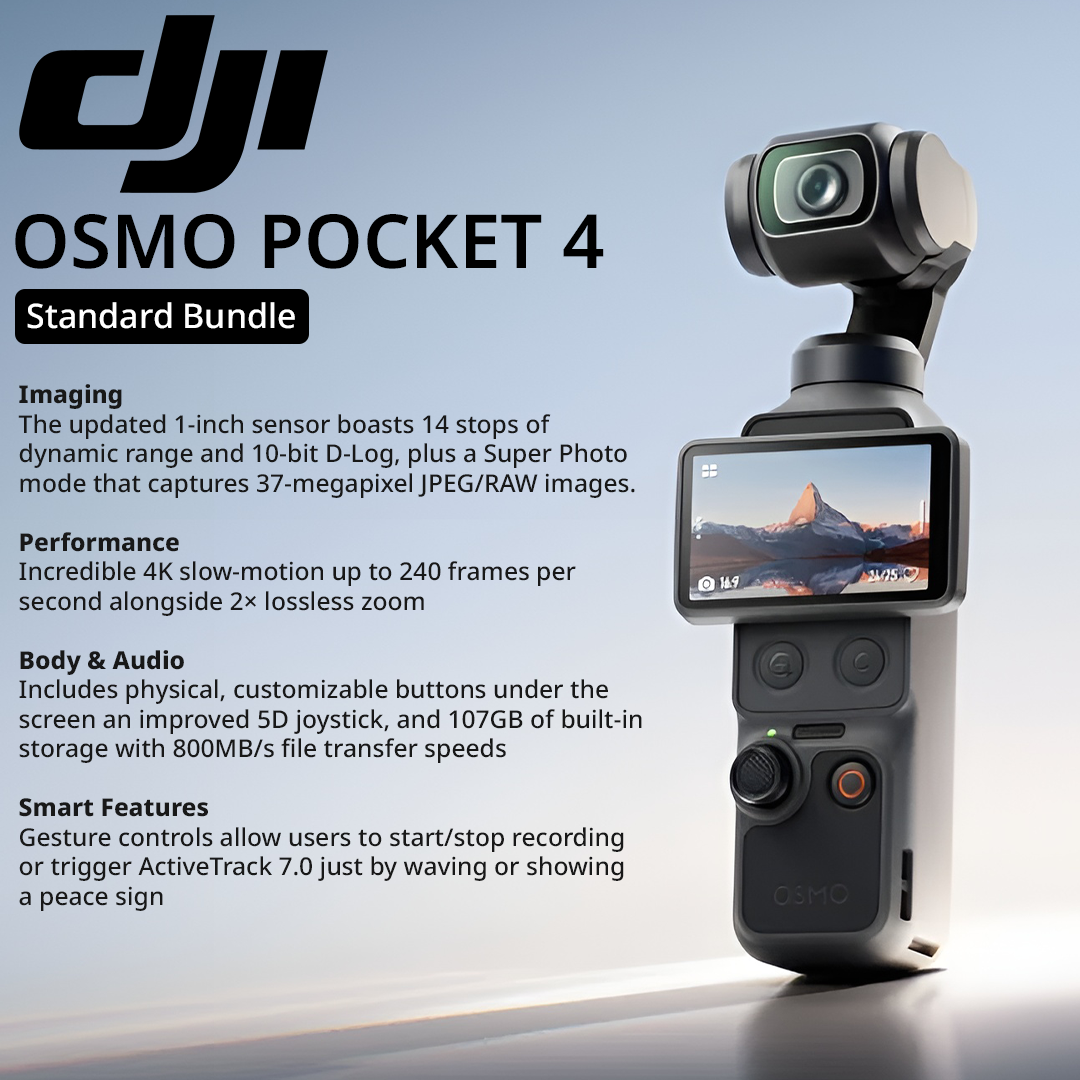 Dji Osmo Pocket 4 Standard Combo Action Camera