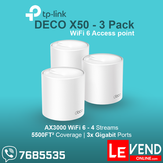 TP Link Deco X50 AX3000 Whole Home Mesh WiFi 6 System - 3-Pack