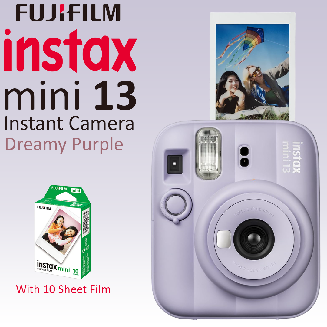 FujiFilm Instax Mini 13 Instant Camera with 10 Sheet Film - Dreamy Purple