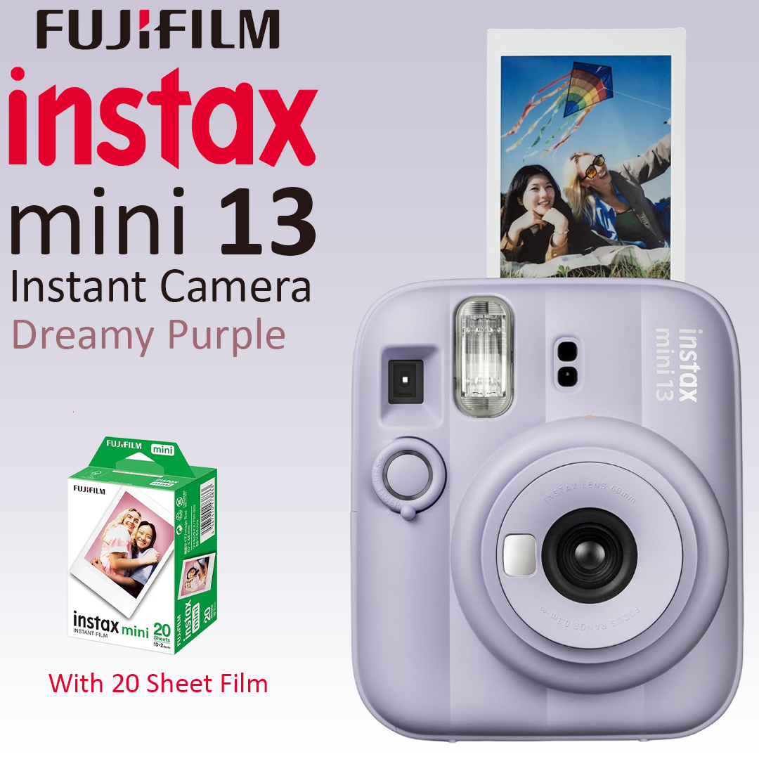 FujiFilm Instax Mini 13 Instant Camera with 20 Sheet Film - Dreamy Purple
