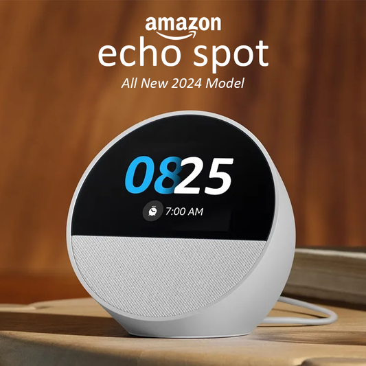 Amazon Echo Spot Smart Speaker with Clock (White)