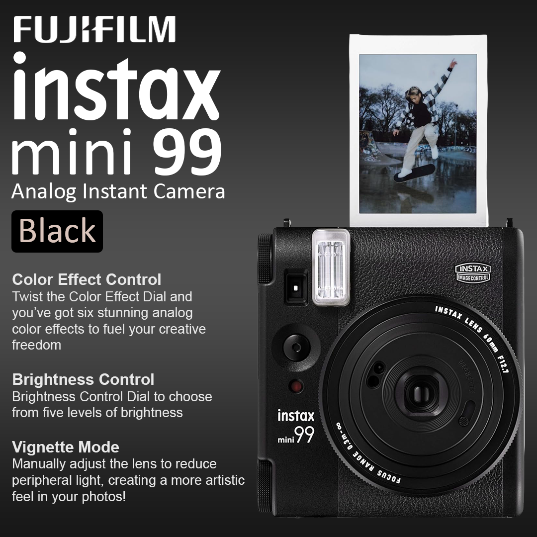 Fujifilm Instax Mini 99 Premium Analog Instant Camera - Black
