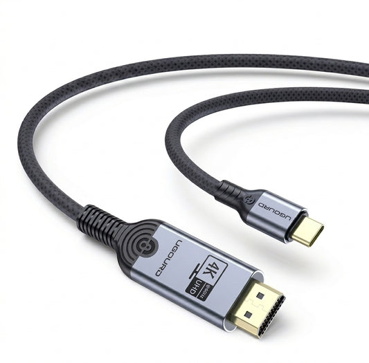 USB C Male to HDMI 2.0 Male 4K 60Hz Braided Cable - 2M