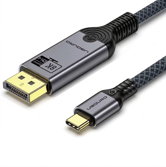 USB C Male to DisplayPort 1.4 Male 4K Braided Cable - 1.5M