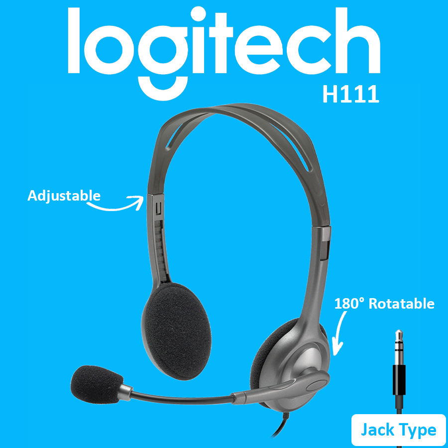 Logitech H111 Stereo Headset with Mic / 3.5mm Single Combo Jack