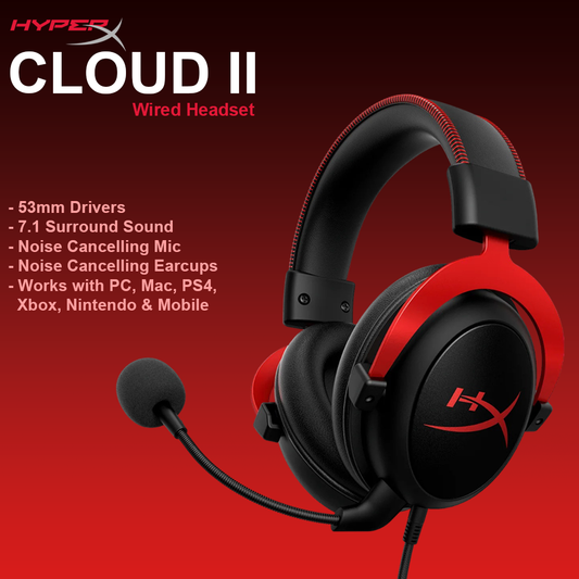 HyperX Cloud II Gaming 7.1 Surround Wired Headphones