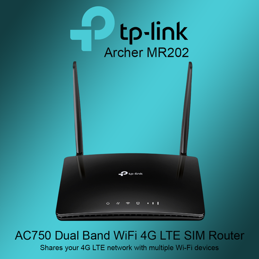 TP Link AC750 Wireless Dual Band 4G LTE Router- Archer MR202