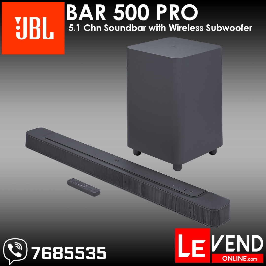 JBL Bar 500 PRO | 5.1 Chn Soundbar with Wireless Subwoofer