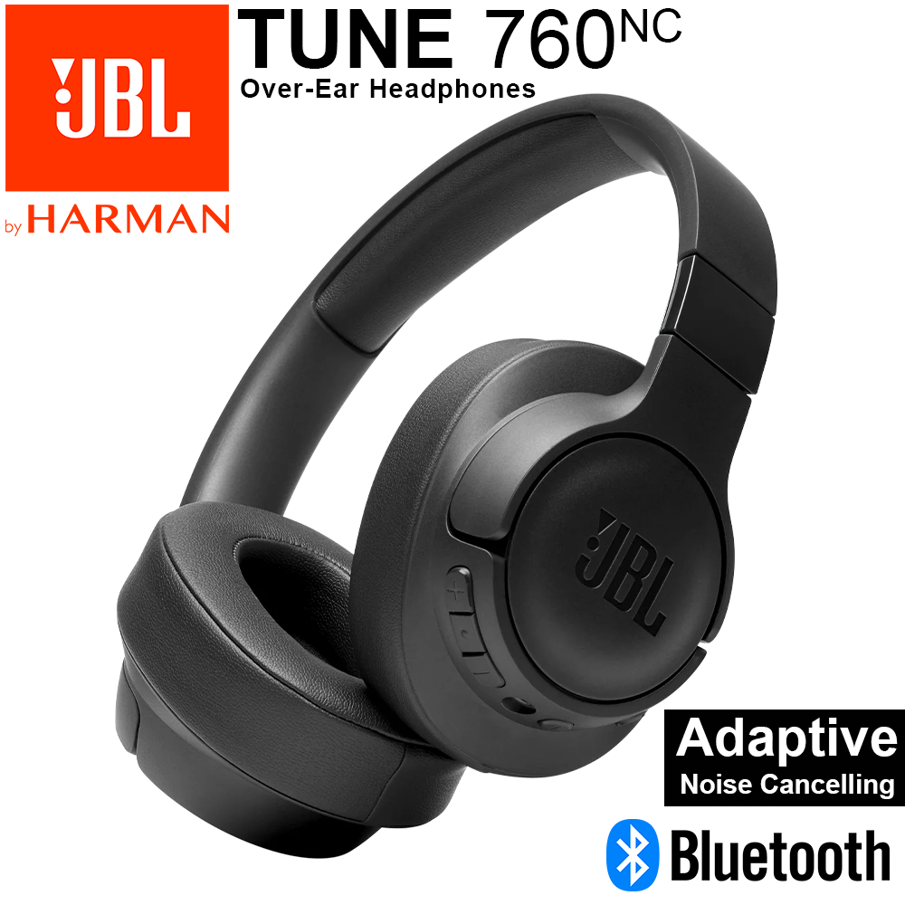 JBL Tune 760NC | Noise Canceling Wireless Over-Ear Headphones - Black