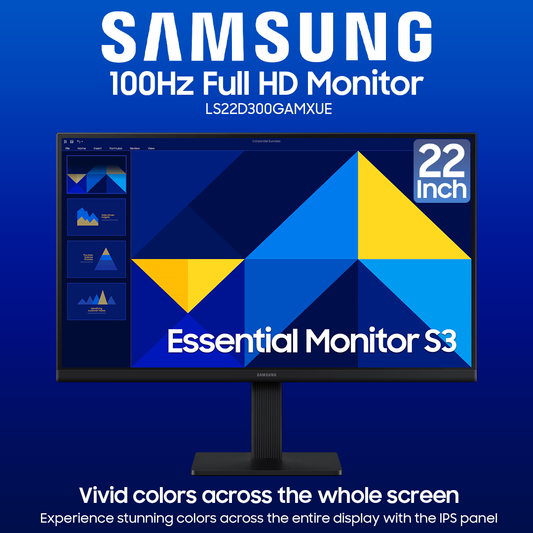 Samsung 22 Inch 100Hz Full HD Monitor - LS22D300GAMXUE