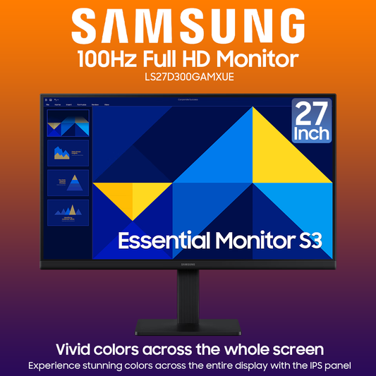 Samsung 27 Inch 100Hz Full HD Monitor - LS27D300GAMXUE